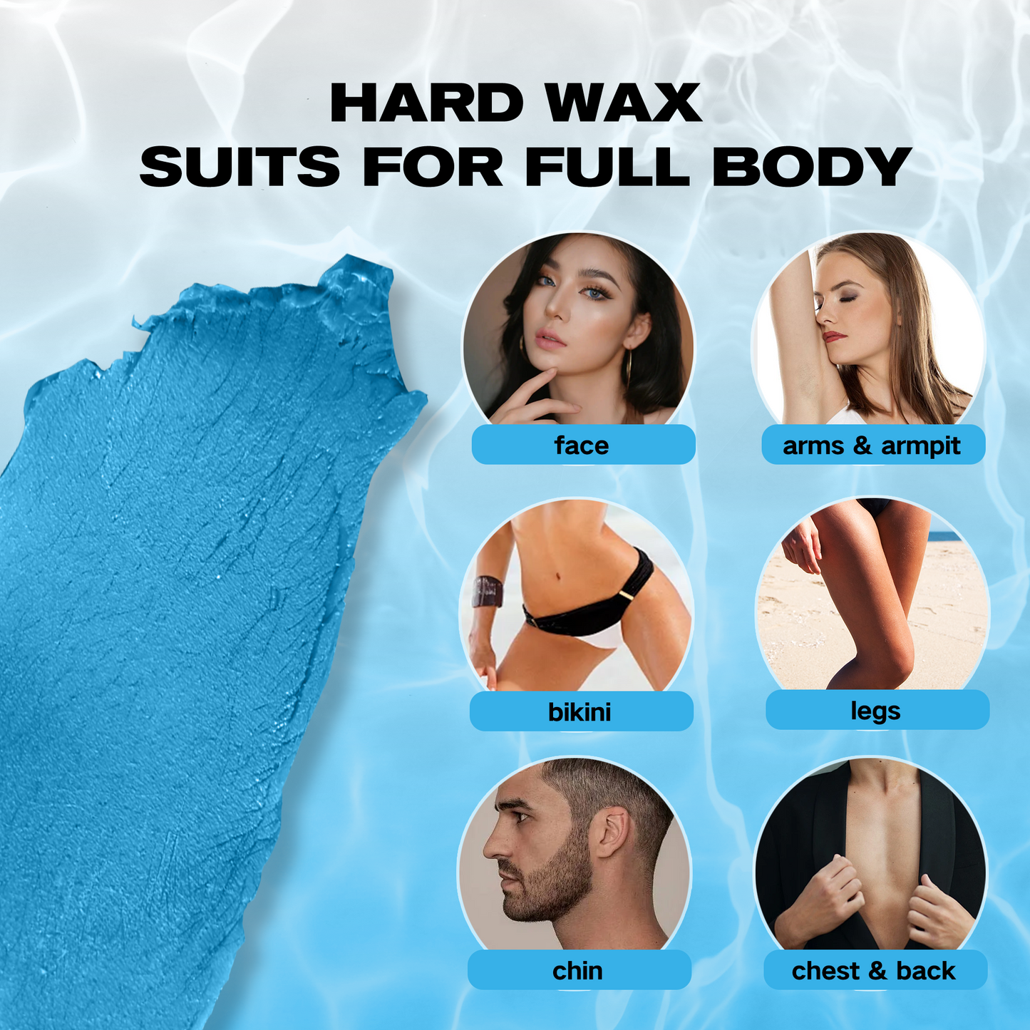 Waxing Kit for Women and Men, Wax Warmer Hair Removal at Home with Beads, Multiple Formulas Target Different Types of Sensitive Skin Body, Brazilian Bikini, Eyebrow, Facial