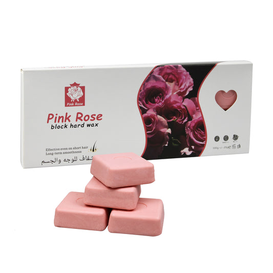 Wax Blocks for Hair Removal Sensitive Skin with Rose Formula, Perfect for Full Body, Facial, Brazilian Bikini, and Legs